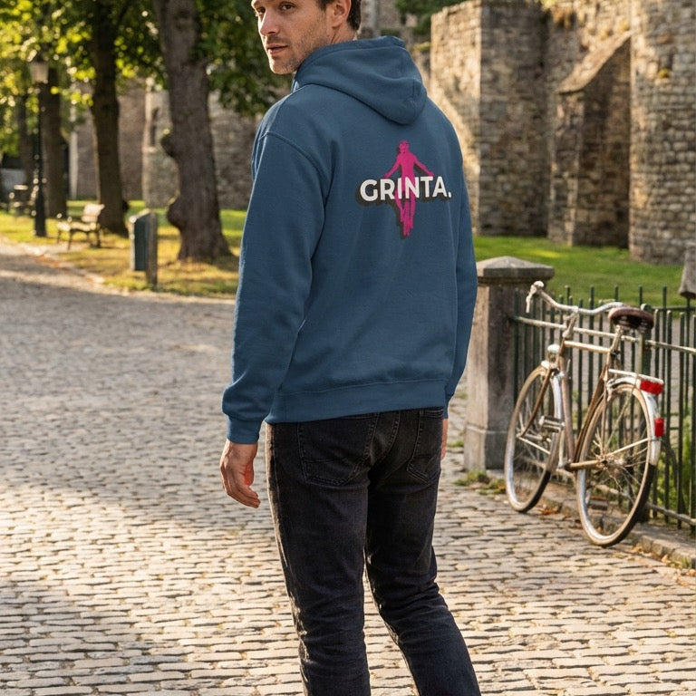 Grinta Cycling Hoodie – Sunday Riders Cult, Relaxed Fit